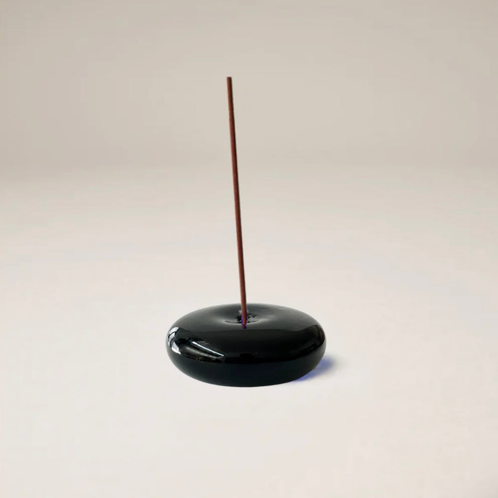 Gentle Habits - Glass Vessel Incense Holder - Black