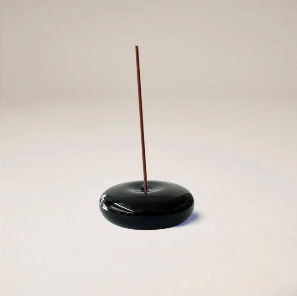 Gentle Habits - Glass Vessel Incense Holder - Black
