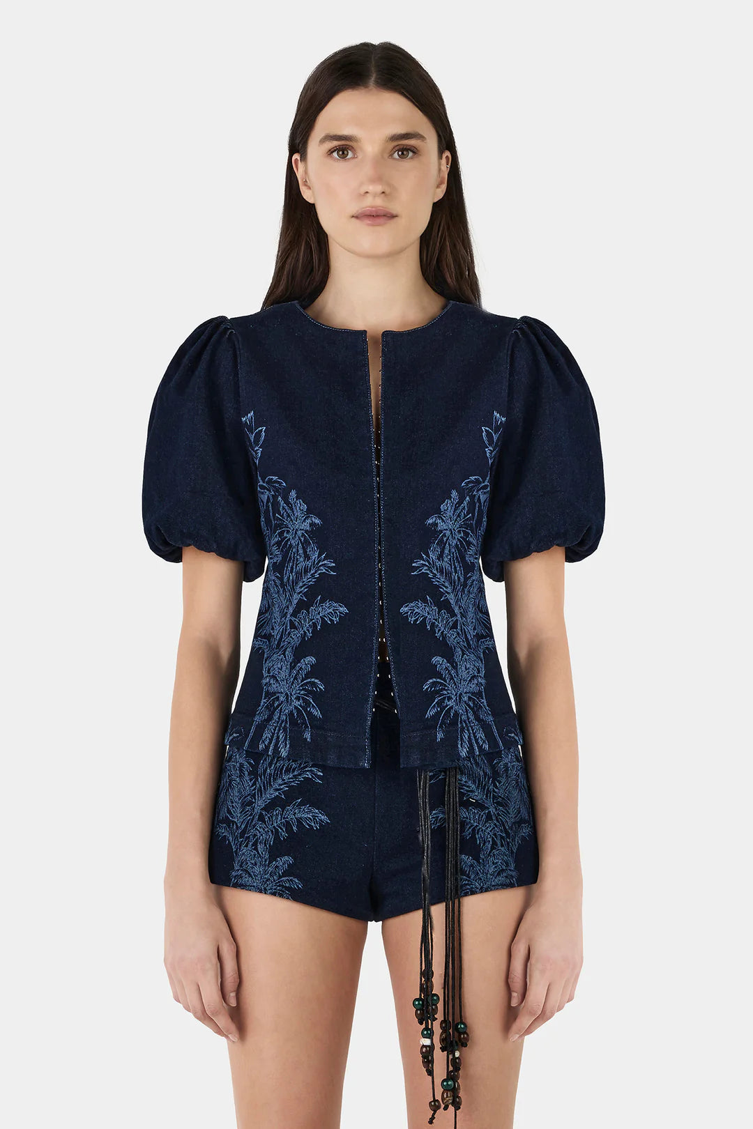 Hansen and Gretel - Gia Denim Top in Tropicana Denim