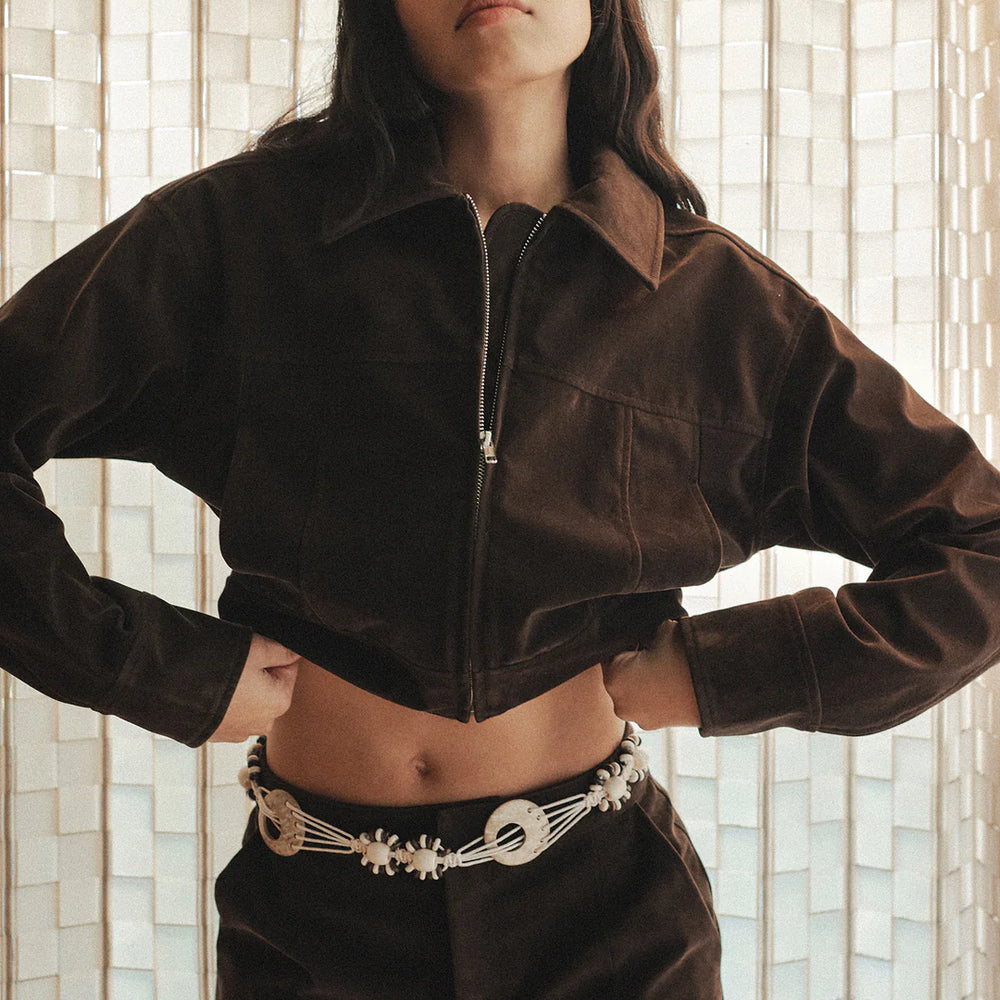 Ownley - Gina Bomber Jacket in Rum Rasin