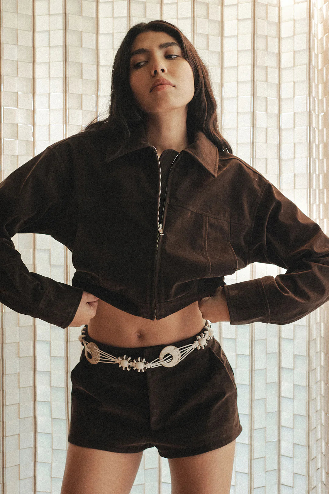 Ownley - Gina Bomber Jacket in Rum Rasin