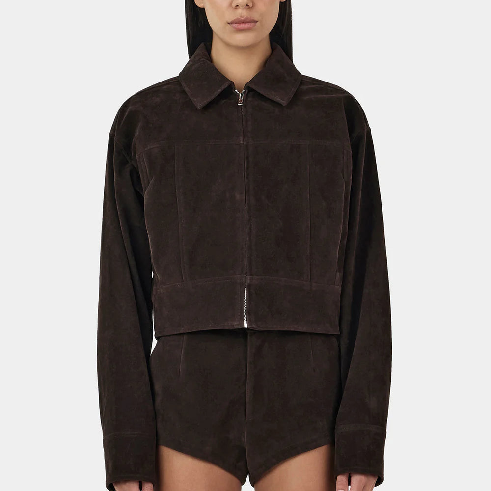 Ownley - Gina Bomber Jacket in Rum Rasin
