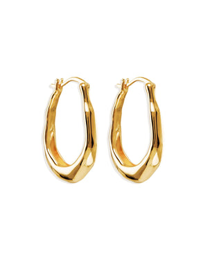 By Charlotte - Radiant Energy Hoops in Gold - Large