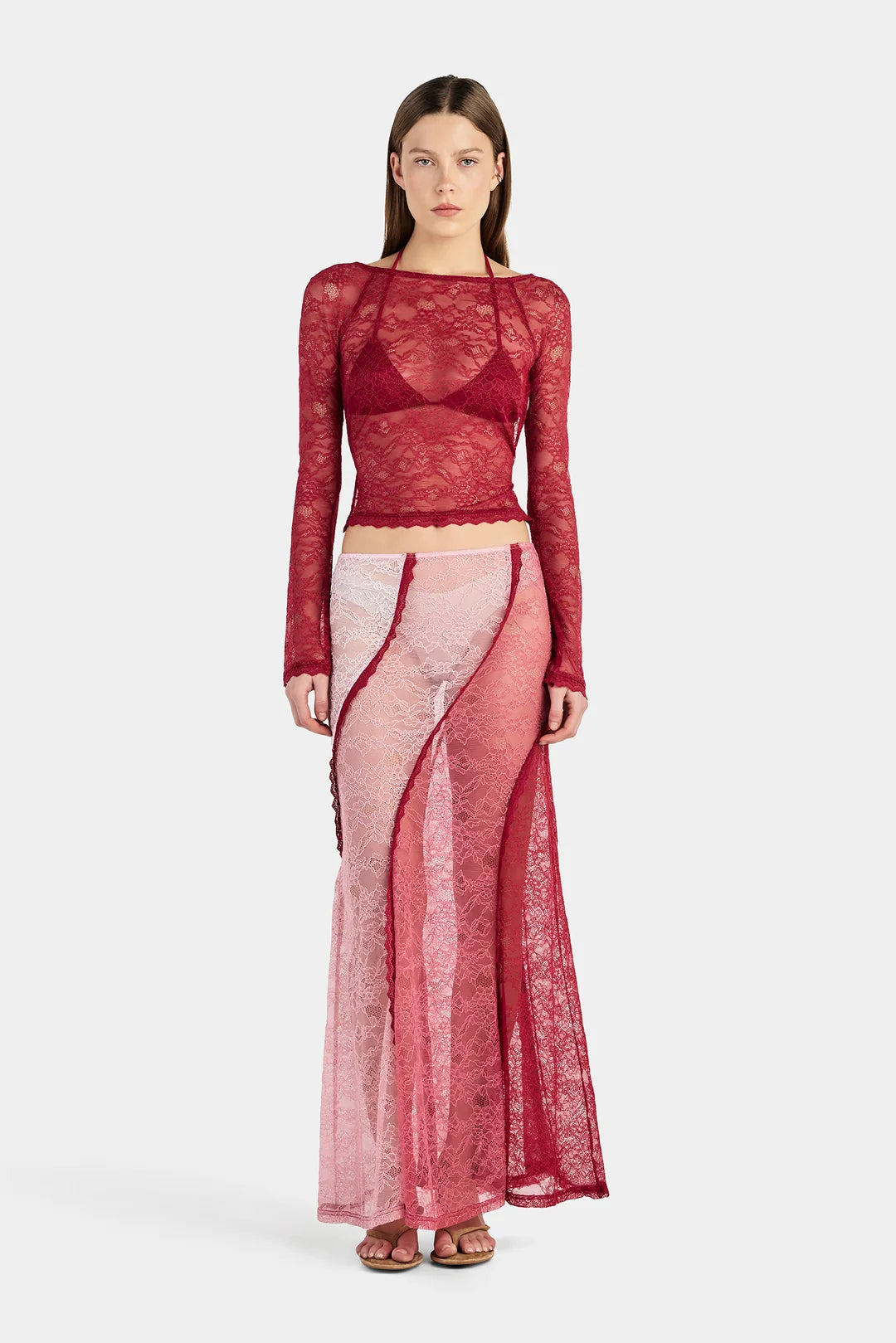 Ownley - Stella Maxi Skirt in Ballet Splice