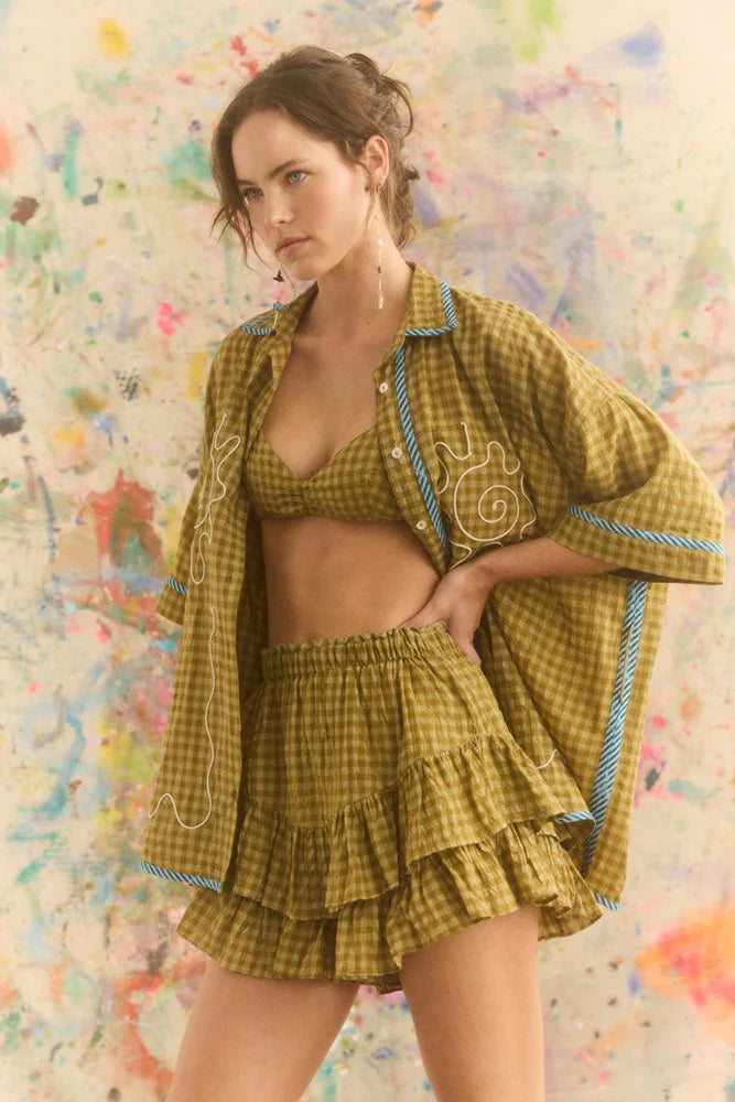 Kinga Csilla - Hulia Check Frill Skort