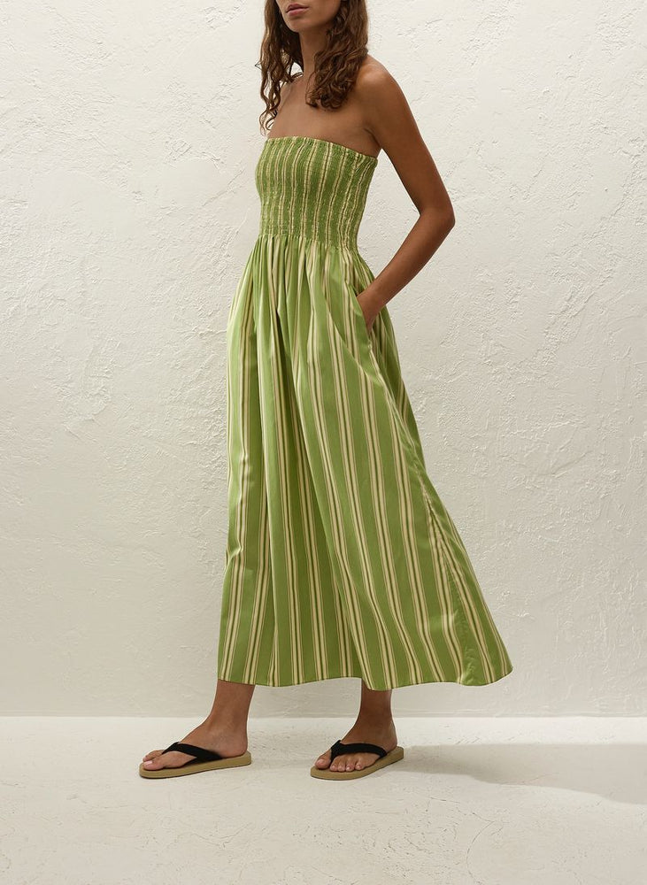 
                      
                        Faithfull The Brand - Jamie Midi Dress in Ombre Stripe Juniper
                      
                    