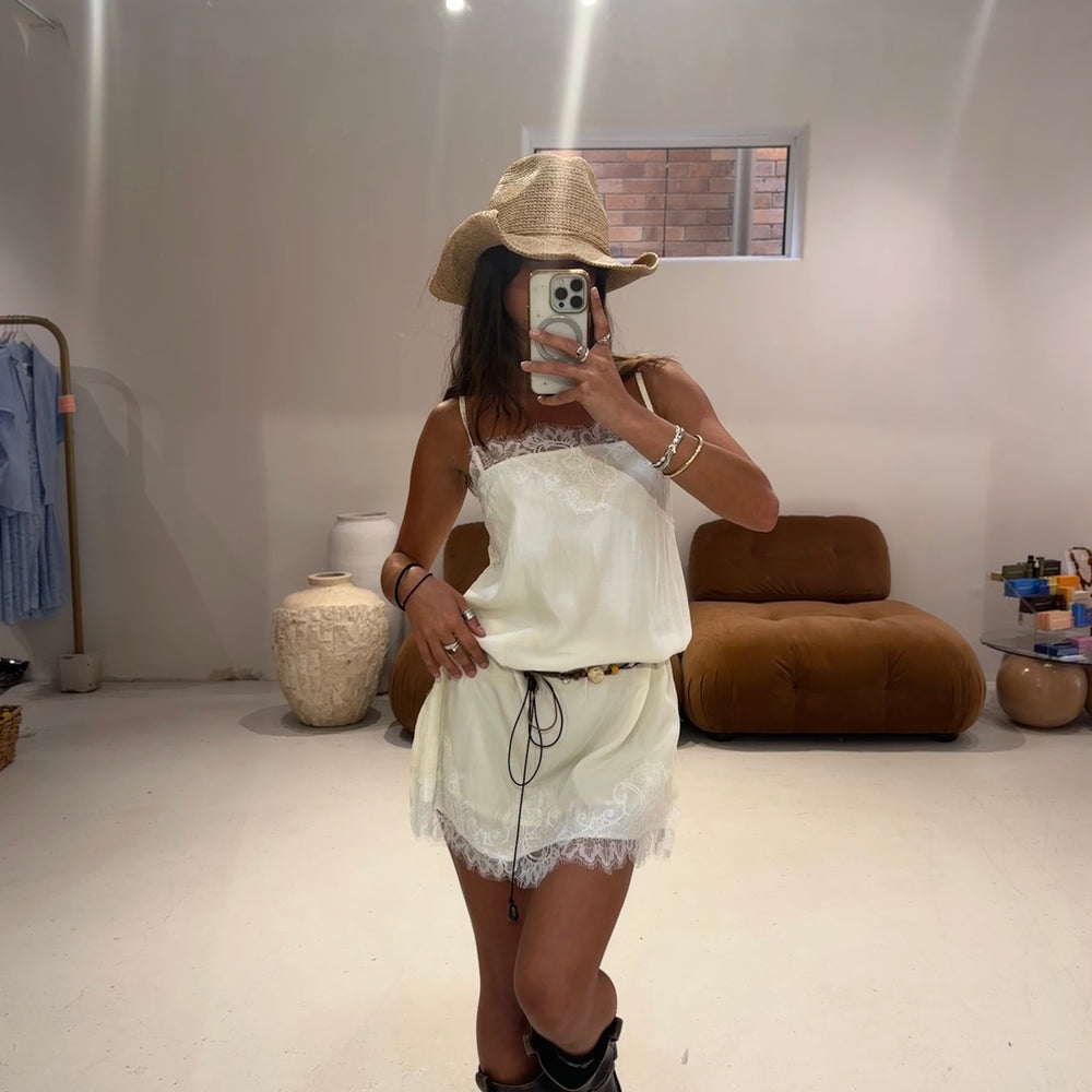 By Frankie - Lace Shift Dress in Cream