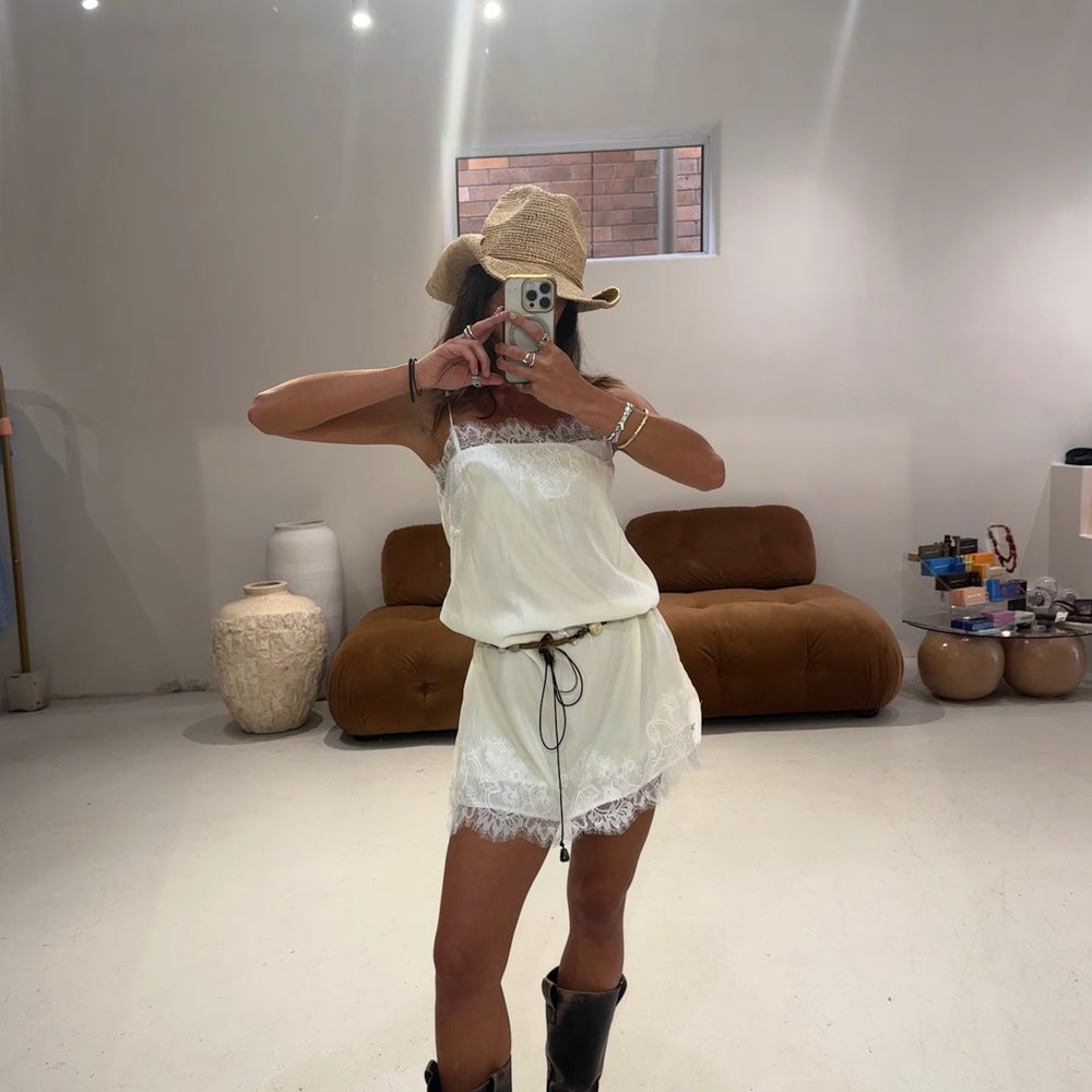 
                      
                        By Frankie - Lace Shift Dress in Cream
                      
                    