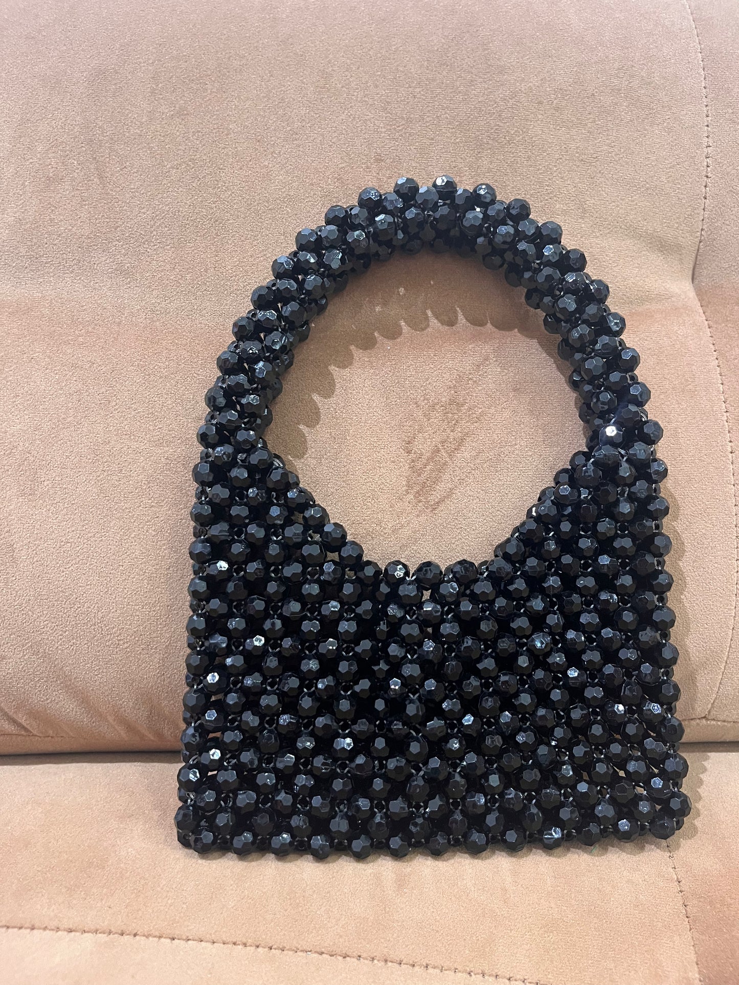 We Are Emte -  Etta Beaded Bag in Ink