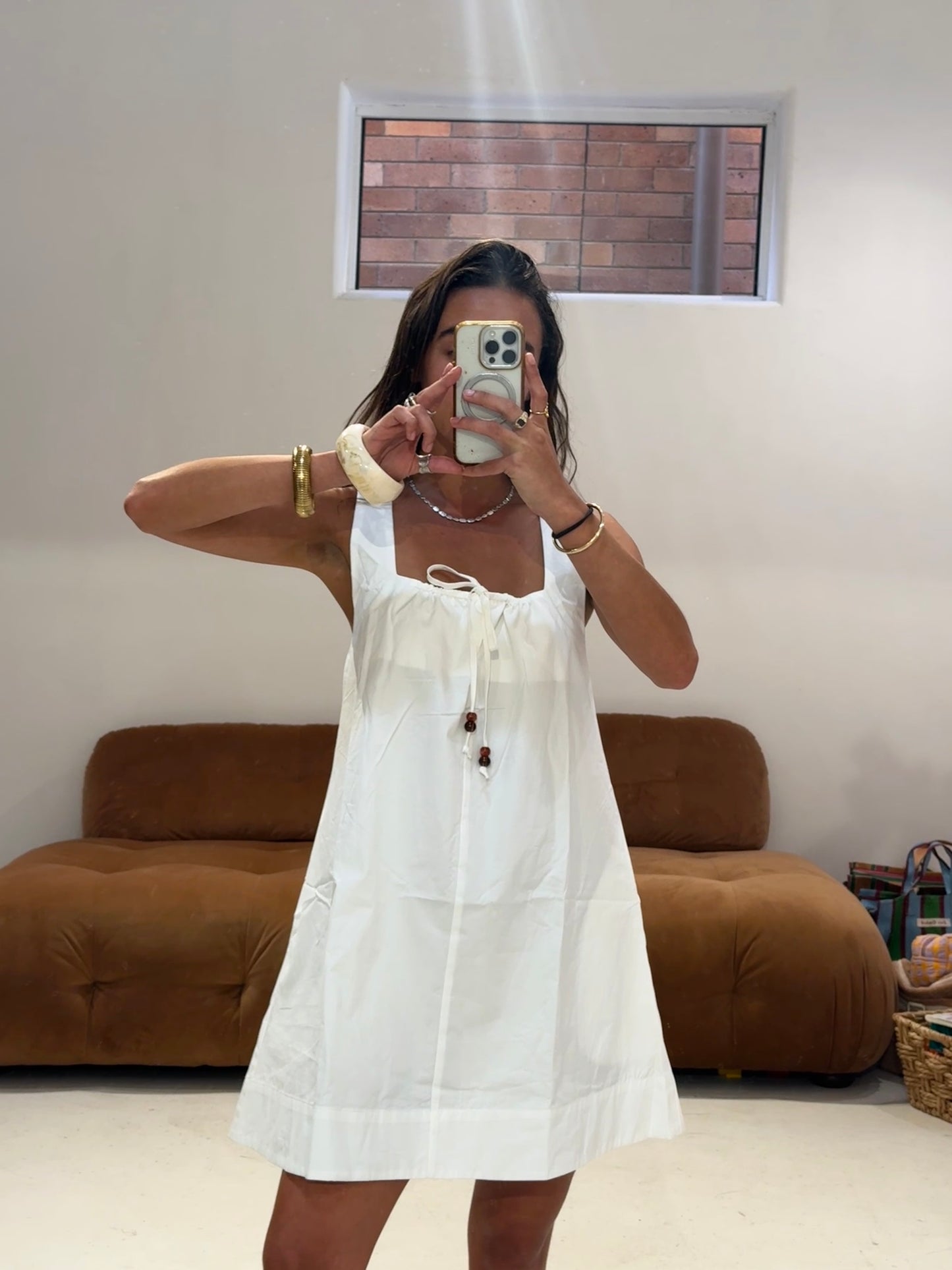 Emte - Milkmaid Dress in White