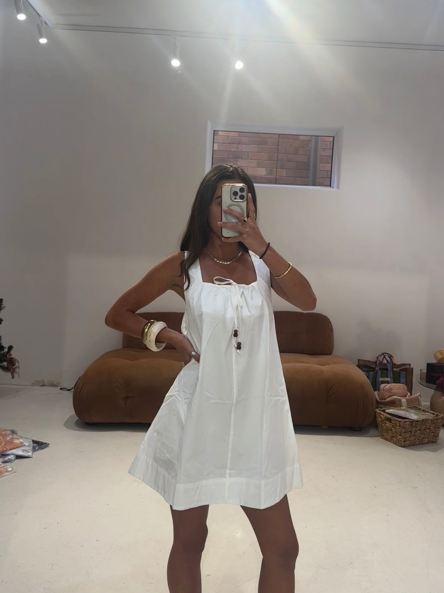 Emte - Milkmaid Dress in White