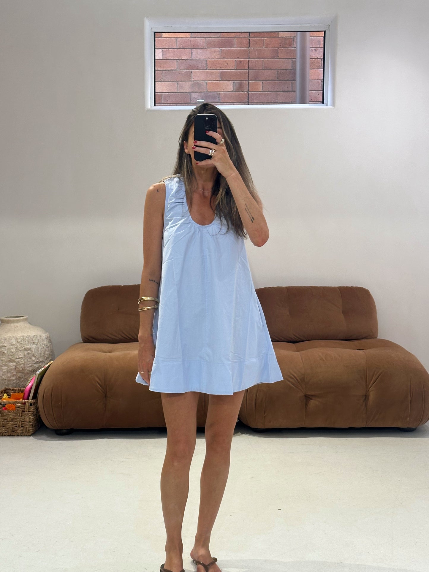 Emte - Poplin Dress in Powder Blue