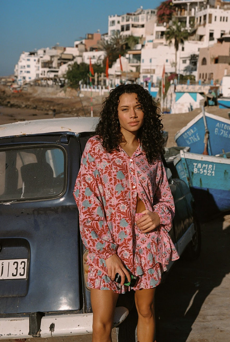 Kinga Csilla - Kamala Block Print Chalm Shirt