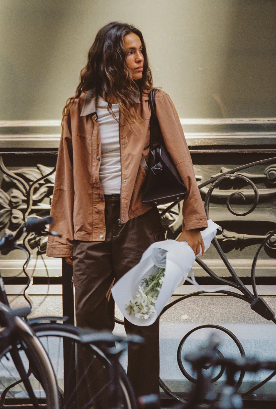 JUNI - Addison Canvas Jacket in Camel