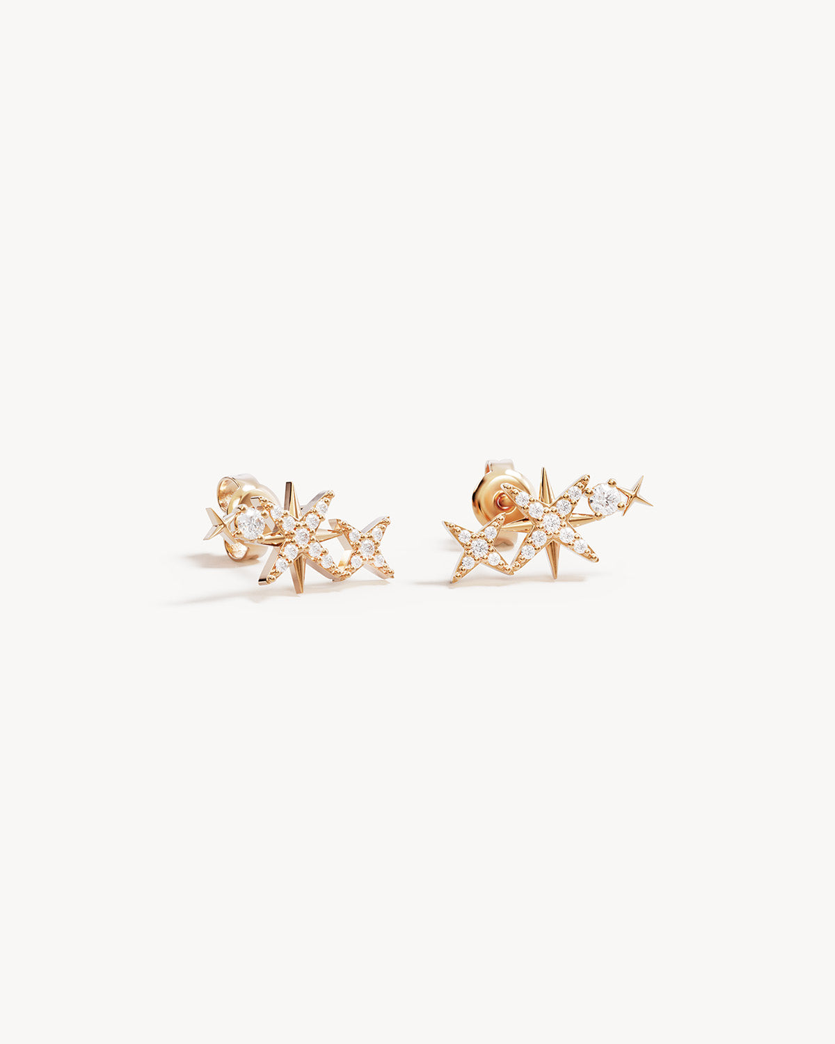 By Charlotte - Celestial Skies Crawlers Earrings in Gold
