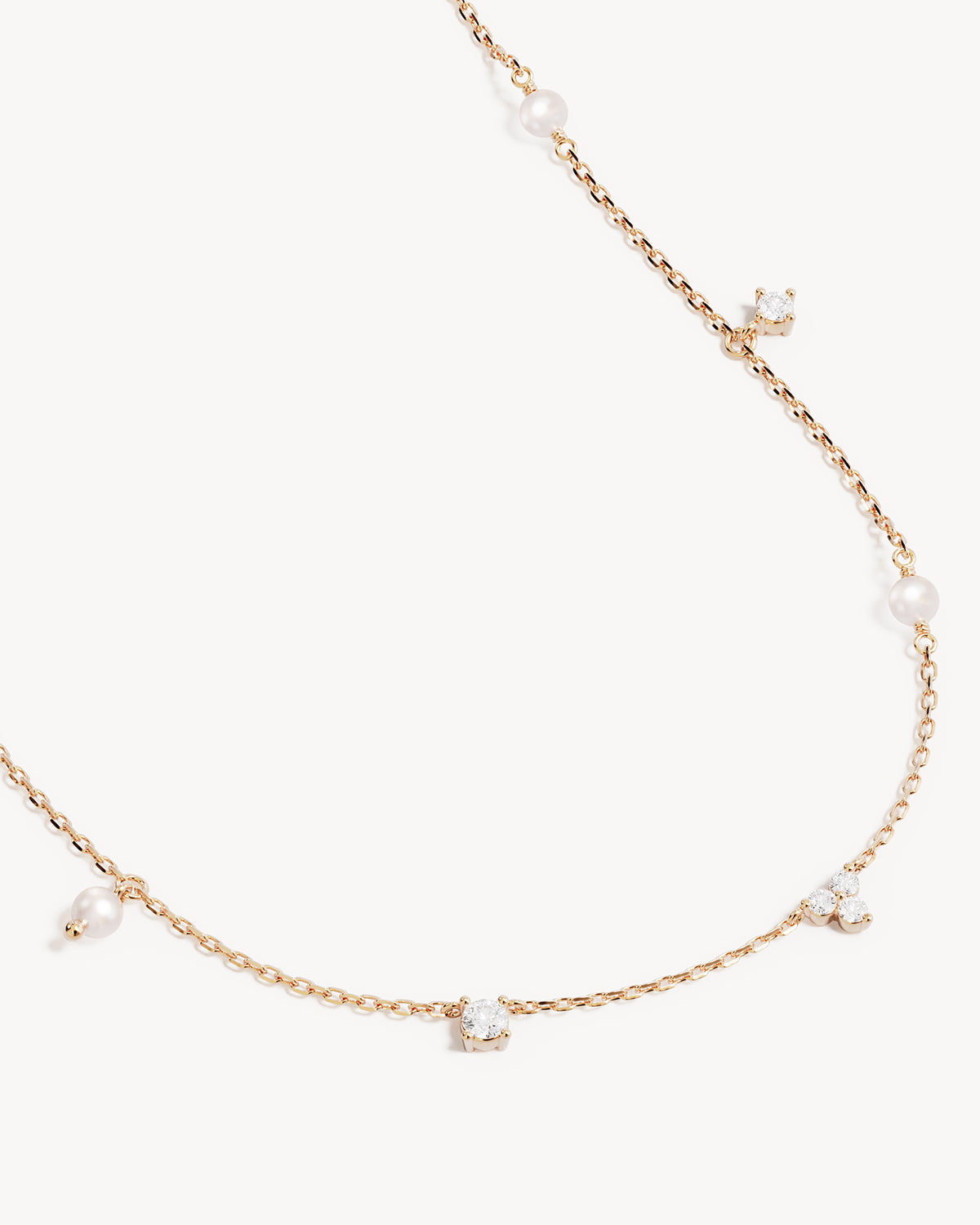By Charlotte - Moonlit Bloom Pearl Choker in Gold