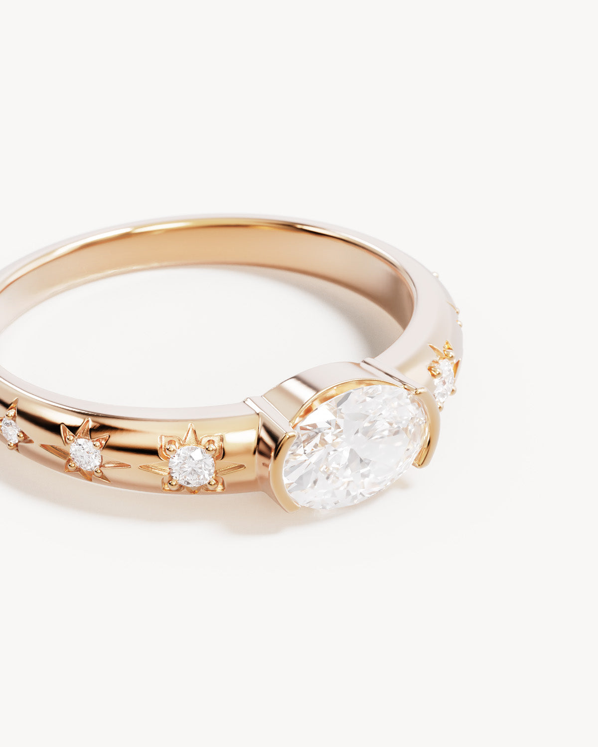 By Charlotte - Celestial Skies Ring in Gold