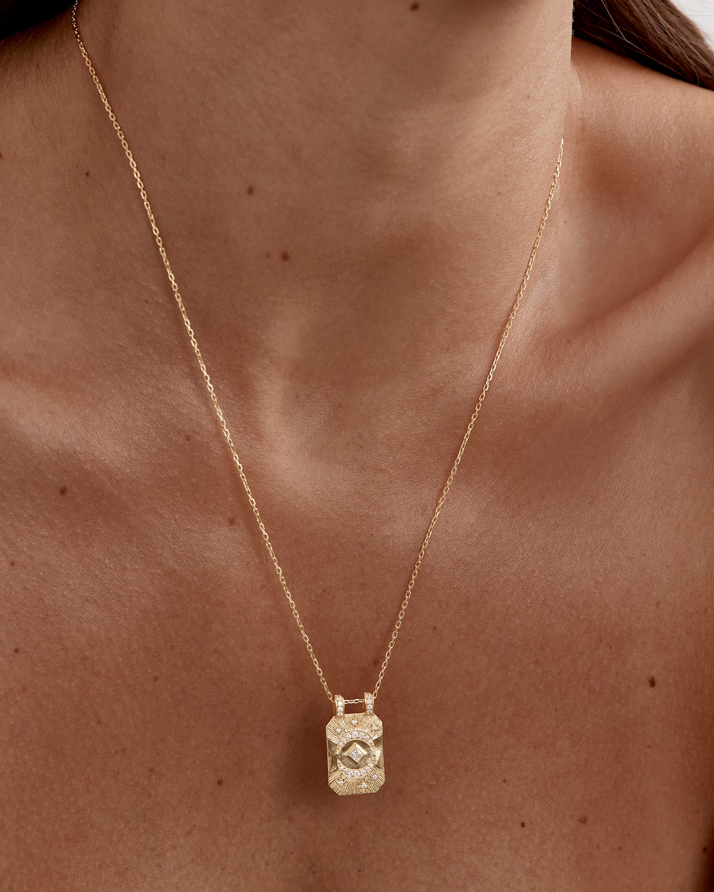By Charlotte - My Moon And Stars Necklace in Gold