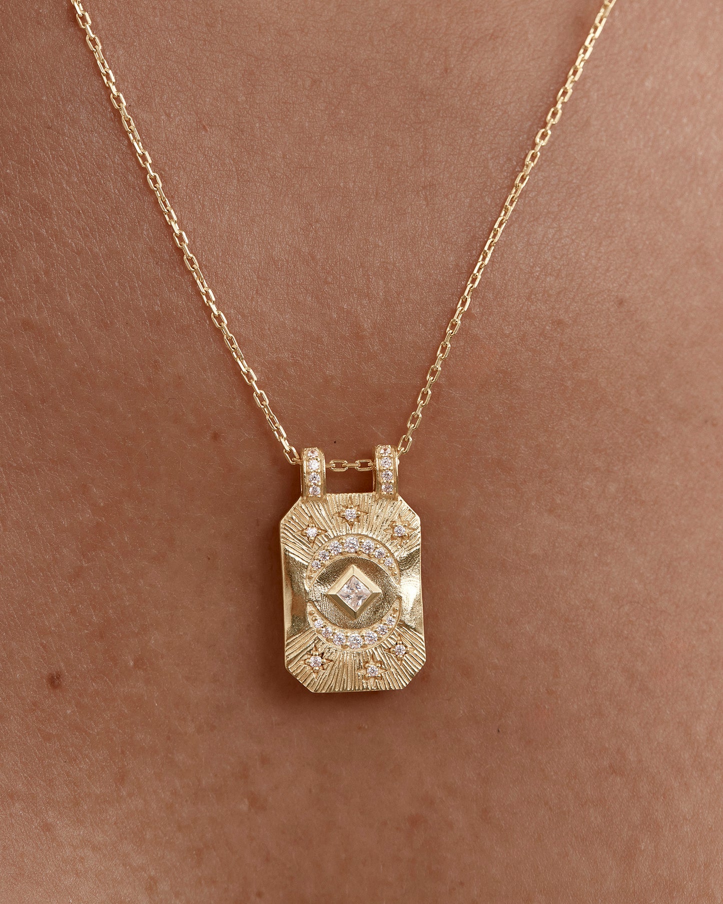 By Charlotte - My Moon And Stars Necklace in Gold