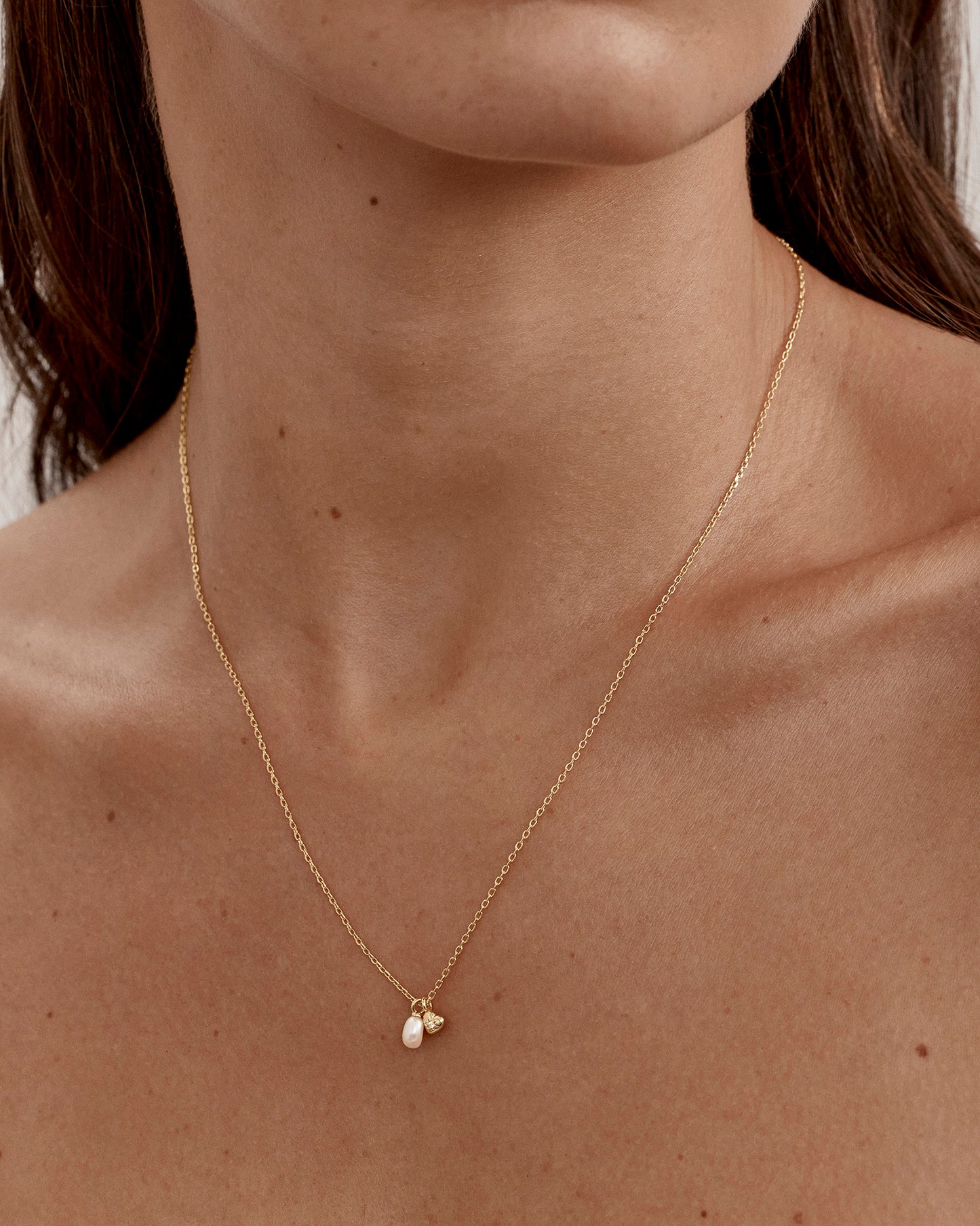 By Charlotte - Under The Moonlight Pearl Necklace in Gold