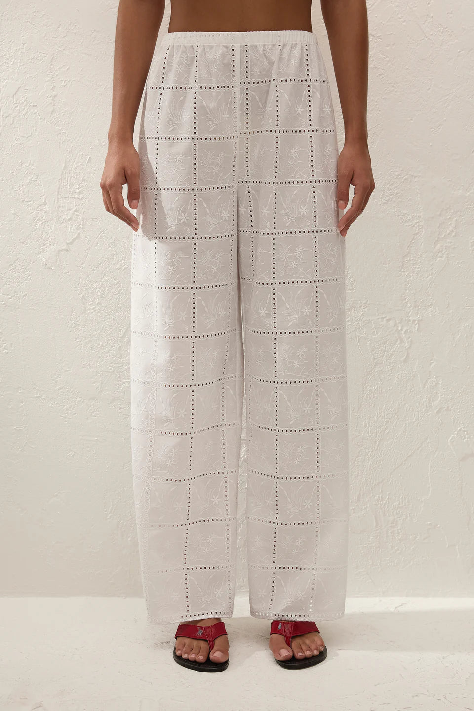Faithfull The Brand - Mora Pant - Handkerchief Broderie White