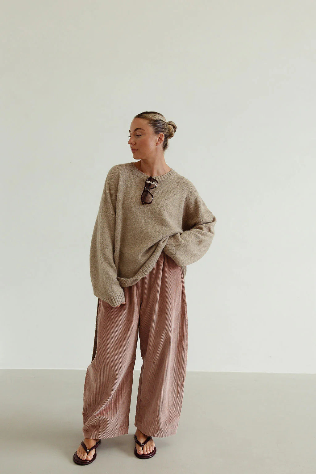 By Billie - Ren Cord Pant in Musk Pink