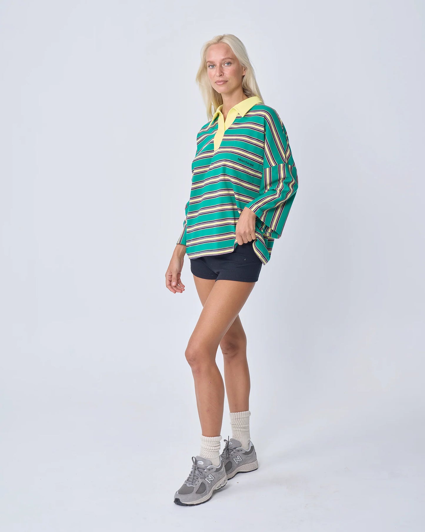 Near The Sea - Oversized Polo in Green