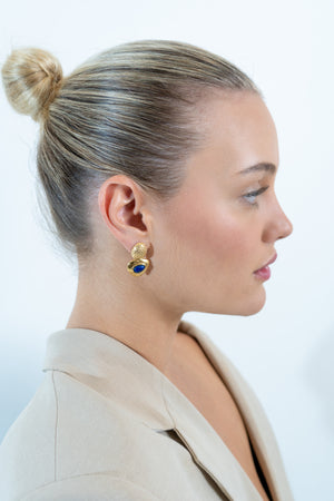 We Are Emte- Midnight Earrings in Gold| Indigo