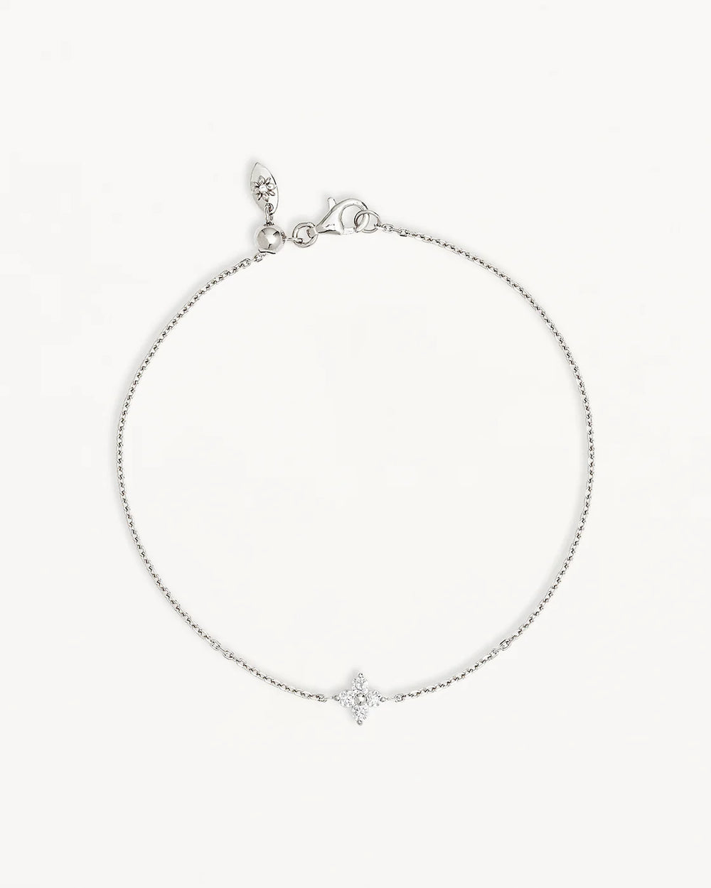 By Charlotte - Crystal Bloom Bracelet in Silver