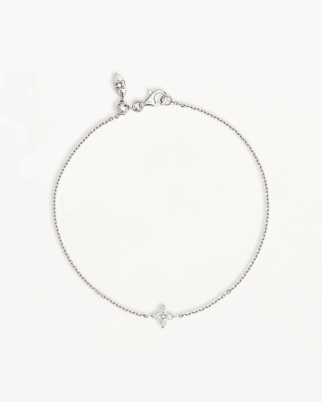 By Charlotte - Crystal Bloom Bracelet in Silver