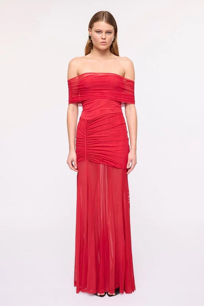 Suboo - Phoenix Bustier Maxi Dress in Red