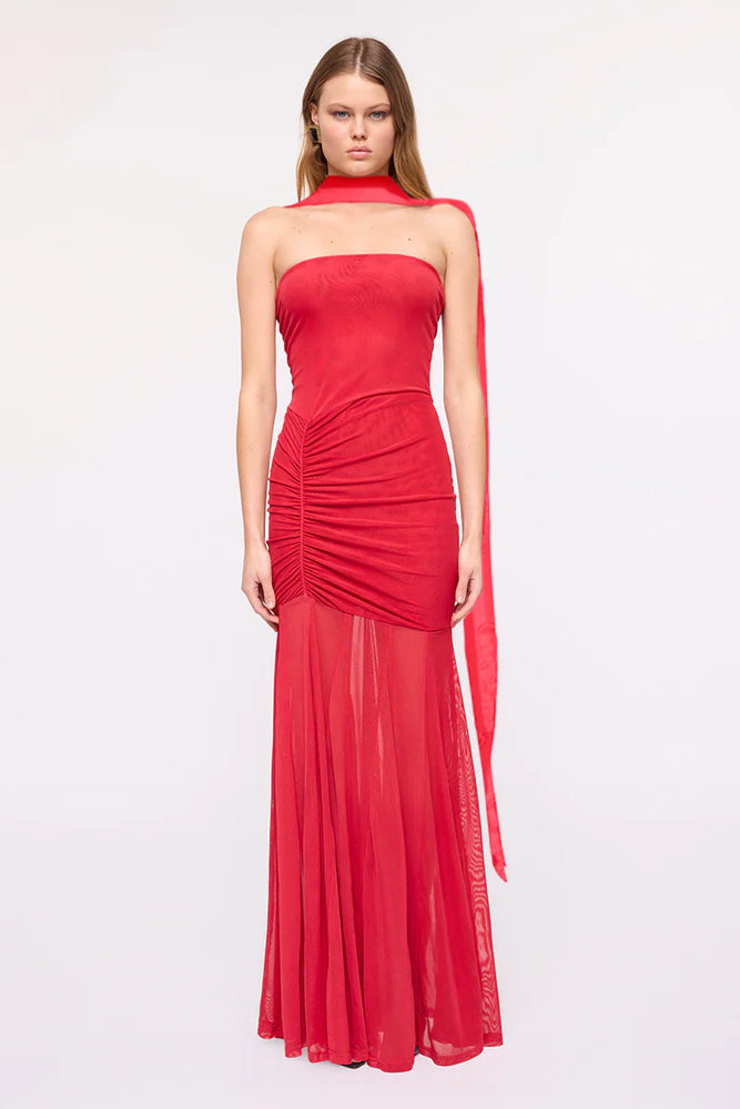 Suboo - Phoenix Bustier Maxi Dress in Red