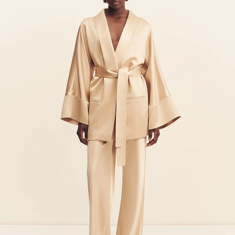 Shona Joy - Savanna Belted Jacket in Champagne