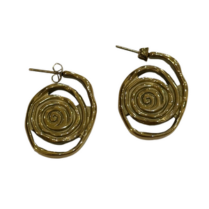
            
                Load image into Gallery viewer, We Are Emte- Rose Hoops in Gold
            
        