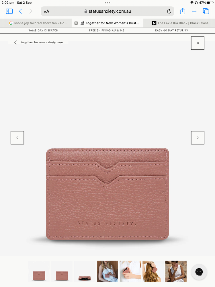 Status Anxiety - Together For Now Wallet in Dusty Rose