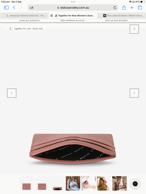 Status Anxiety - Together For Now Wallet in Dusty Rose