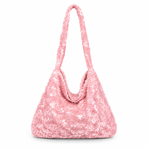 We Are Emte - Rio Sequin Tote Bag in Pink