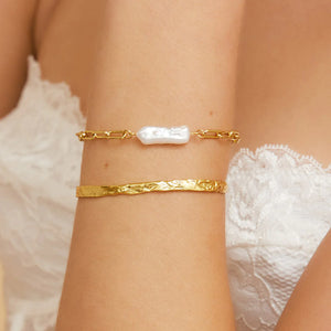 
            
                Load image into Gallery viewer, Arms of Eve - Danielle Bracelet in Gold Pearl
            
        