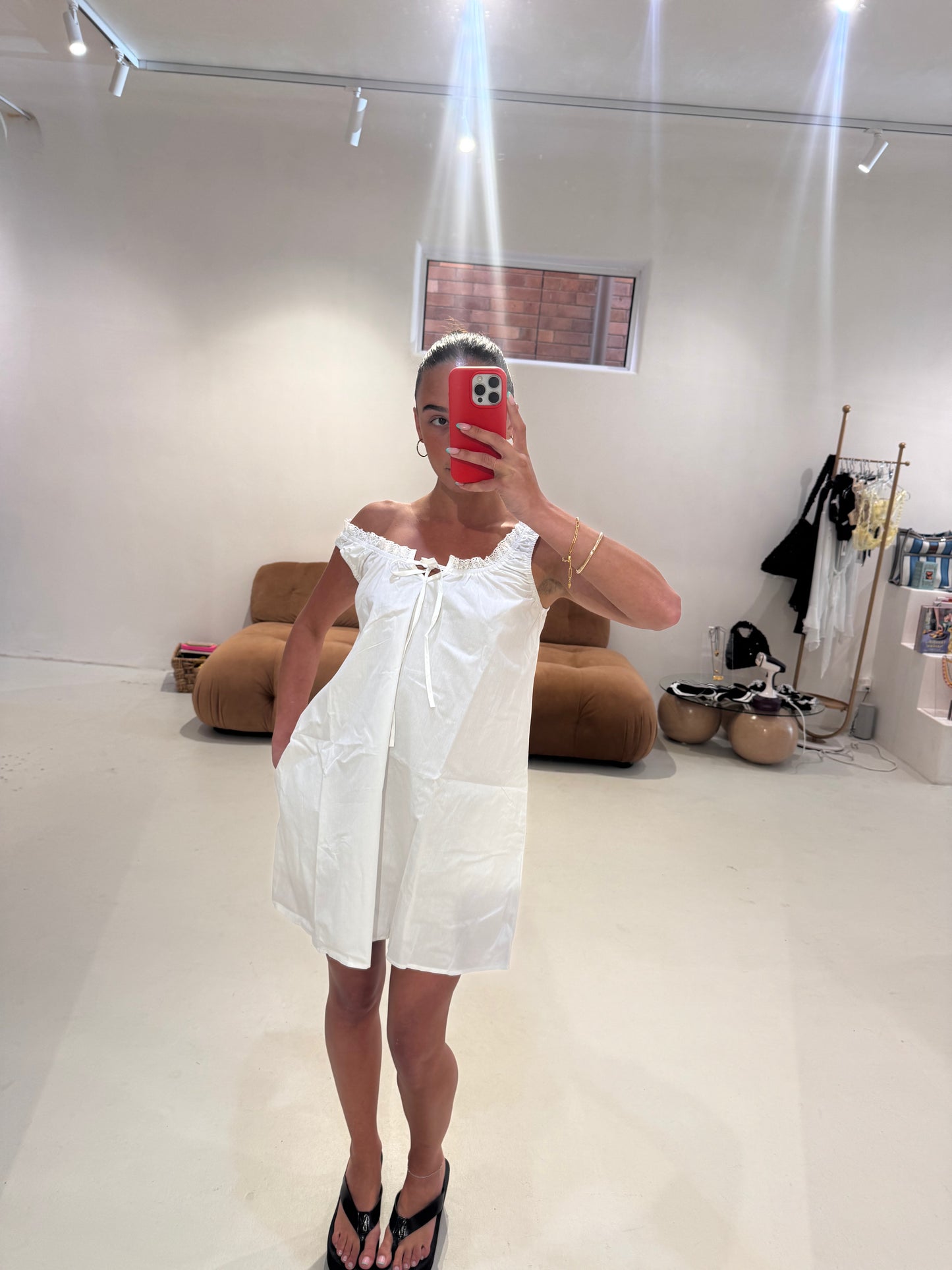 By Frankie - Elle A Line Dress in White