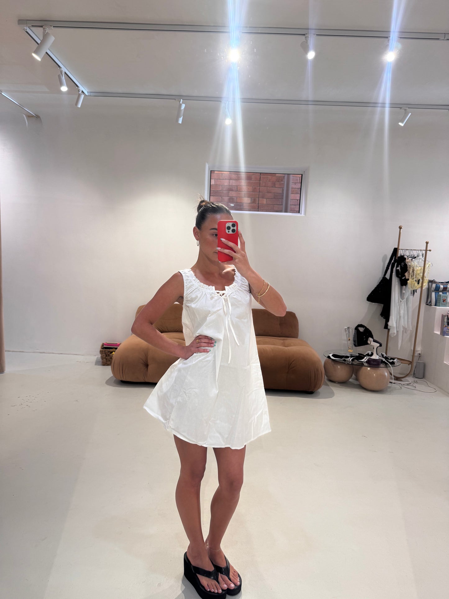 By Frankie - Elle A Line Dress in White