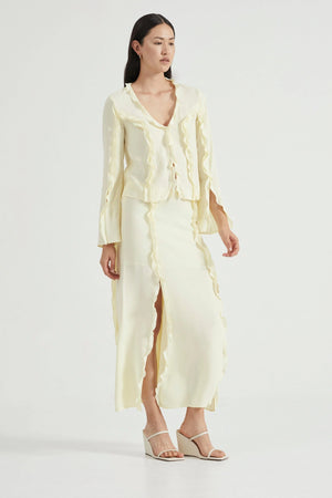 
            
                Load image into Gallery viewer, Third Form - Stroke Frill Blouse in Limoncello
            
        