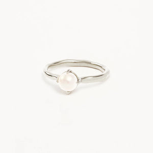 By Charlotte - Endless Grace Pearl Ring in Silver