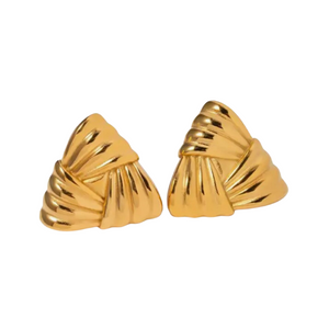 We Are Emte- Triangular Earrings in Gold