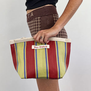 Dos Ombré - Bengali Clutch | Red + Yellow Stripe