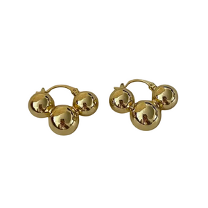 We Are Emte- Bobble Hoops in Gold