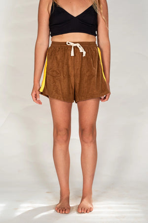 Atmosea - Terry Towelling Sunset Short in Chocolate