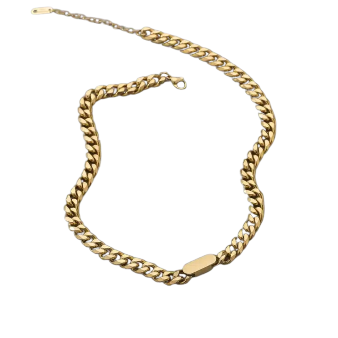 We Are Emte- Tag Necklace in Gold