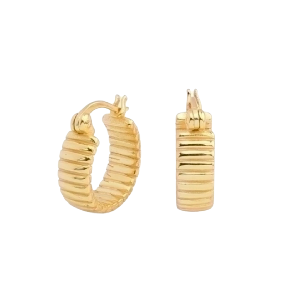 We Are Emte- Ecru Huggies in Gold
