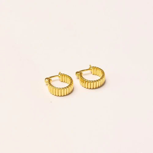 We Are Emte- Ecru Huggies in Gold