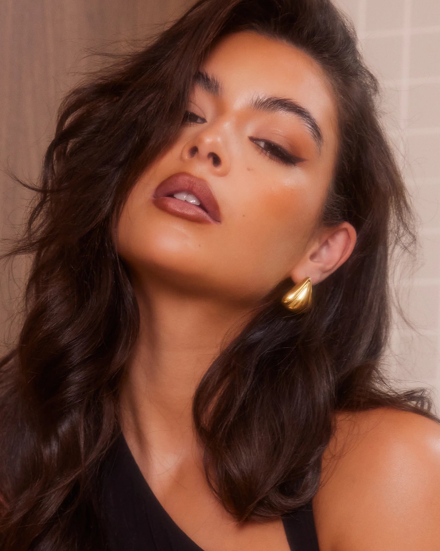 We Are Emte- Fan Earrings in Gold